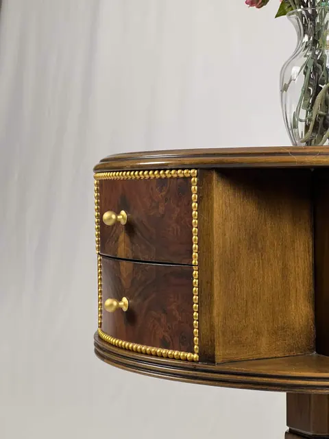 Close view of the two drawers stacked in the carcase.